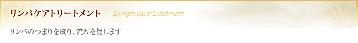 リンパケアトリートメント｜Lymph care Treatment